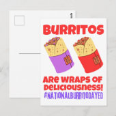 Carte Postale Les burritos sont des wraps de délicieux (Devant / Derrière)