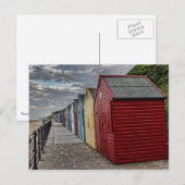 Carte Postale Les cabanes de plage colorées (Devant / Derrière)