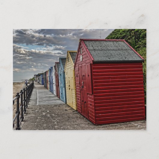 Carte Postale Les cabanes de plage colorées (Devant)
