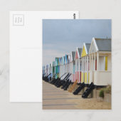 Carte Postale Les Cabanes De Plage Peintes De Couleur Vive (Devant / Derrière)