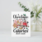 Carte Postale Les calories de Noël ne comptent pas (Debout devant)