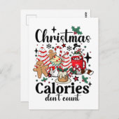 Carte Postale Les calories de Noël ne comptent pas (Devant / Derrière)
