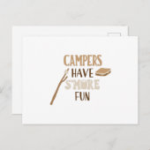 Carte Postale les campeurs ont plus de plaisir (Devant / Derrière)