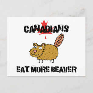 Carte Postale Les Canadiens mangent plus de castor
