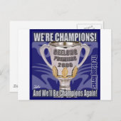 Carte Postale Les Cats - Champions 2009 (Devant / Derrière)