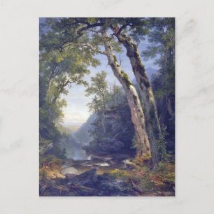 Carte Postale Les Catskills, paysage forestier, huile sur toile,