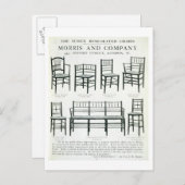 Carte Postale Les chaises Sussex Rush Seated, réalisées par Morr (Devant / Derrière)