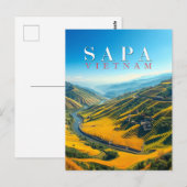 Carte Postale Les champs de riz à Sapa, Vietnam (Devant / Derrière)