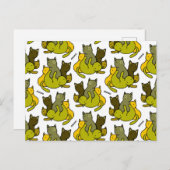 Carte Postale Les chatons d'olive (Devant / Derrière)