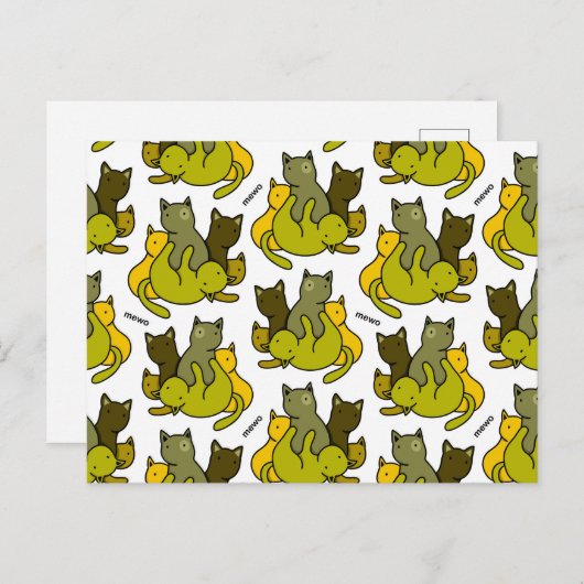 Carte Postale Les chatons d'olive (Devant / Derrière)