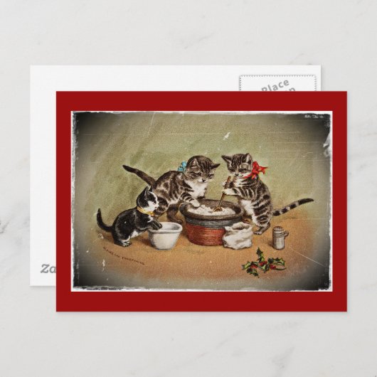 Carte Postale Les chatons font du pudding (Devant / Derrière)
