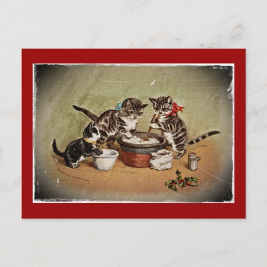 Carte Postale Les chatons font du pudding (Devant)