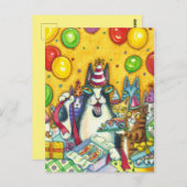 CARTE POSTALE LES CHATS DE HISS N' FITZ, CHATONS, SOURIS, ANNIVE (Devant / Derrière)