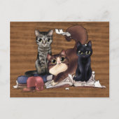 Carte Postale Les chats de l'écrivain (Devant)