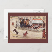 Carte Postale Les chats en coach à High Street (Devant / Derrière)