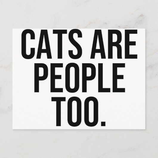 Carte Postale Les chats sont aussi des gens (Devant)