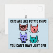 CARTE POSTALE LES CHATS SONT COMME DES CHAUSSURES DE POMME DE TE (Devant / Derrière)