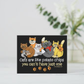 Carte Postale Les chats sont comme des chips (Debout devant)
