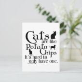 Carte Postale Les chats sont comme des pommes chips… (Debout devant)