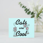 Carte Postale Les chats sont des t-shirts et des cadeaux Cool (Debout devant)
