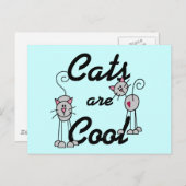 Carte Postale Les chats sont des t-shirts et des cadeaux Cool (Devant / Derrière)