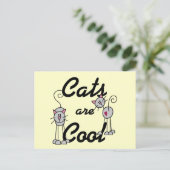 Carte Postale Les chats sont des t-shirts et des cadeaux Cool (Debout devant)