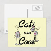 Carte Postale Les chats sont des t-shirts et des cadeaux Cool (Devant / Derrière)