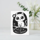 Carte Postale Les Chats Sont Les Compagnons Appropriés (Debout devant)