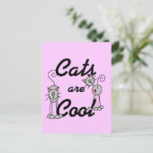 Carte Postale Les chats sont les T-shirts et les cadeaux frais (Debout devant)