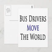Carte Postale Les chauffeurs de bus déplacent le monde (Devant / Derrière)