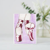 Carte Postale Les chaussons de ballet Red Chaussures (Debout devant)