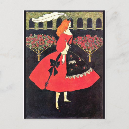 Carte Postale Les Chaussons de Cendrillon par Audrey Beardsley (Devant)