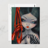 Carte postale "Les Chaussures rouges" (Devant / Derrière)