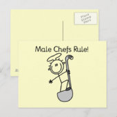 Carte Postale Les chefs masculins règnent (Devant / Derrière)