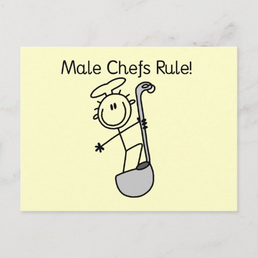 Carte Postale Les chefs masculins règnent (Devant)