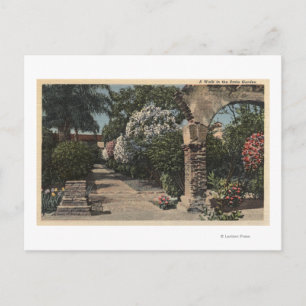 Carte Postale Les chemins du jardin de la Mission Patio