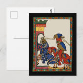 Carte Postale Les Chevaliers Qui S'Embarquent Du Château, XIVe S (Devant / Derrière)