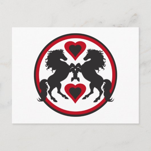 CARTE POSTALE LES CHEVAUX AIMENT LA DANSE (Devant)
