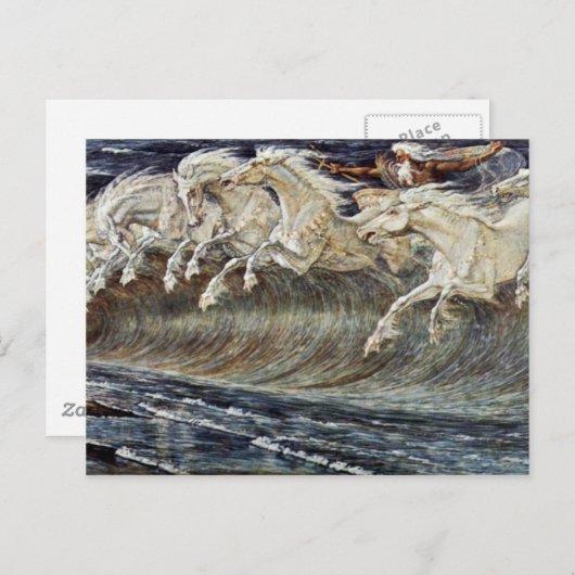 Carte Postale Les Chevaux De Neptune Par Crane Walter (Devant / Derrière)