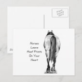 Carte Postale Les Chevaux Laissent Des Empreintes Hoofprint Sur (Devant / Derrière)