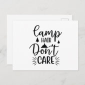 Carte Postale Les cheveux de camp s'en fichent (Devant / Derrière)