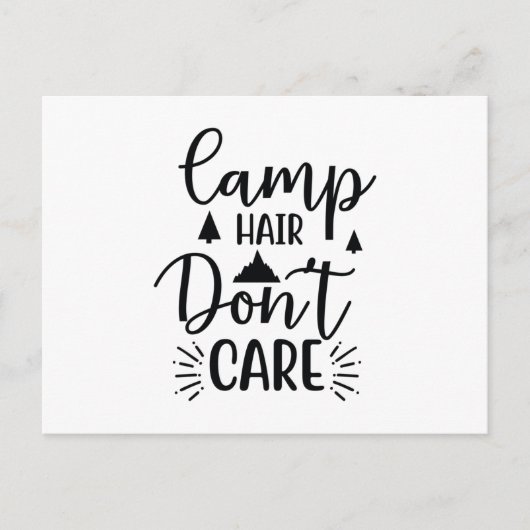 Carte Postale Les cheveux de camp s'en fichent (Devant)