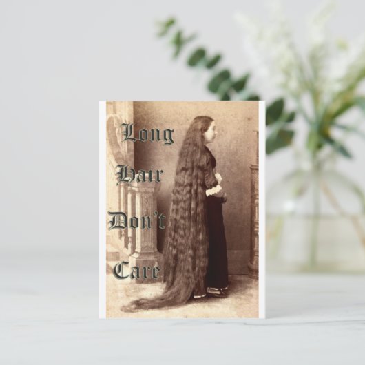Carte Postale Les cheveux longs, ça ne m'intéresse pas (Debout devant)