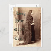 Carte Postale Les cheveux longs, ça ne m'intéresse pas (Devant / Derrière)