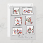 Carte Postale les chiens de football correspondent aux rouges du (Devant / Derrière)