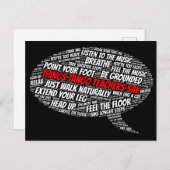 Carte Postale Les choses Les professeurs de Tango disent Argenti (Devant / Derrière)