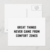 Carte Postale Les Choses Ne Sont Jamais Venues Des Zones De Conf (Devant / Derrière)