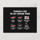 Carte Postale Les Choses Que Je Fais Dans Mon Temps De Rechange  (Devant)