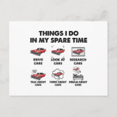 Carte Postale Les Choses Que Je Fais Dans Mon Temps De Rechange  (Devant)