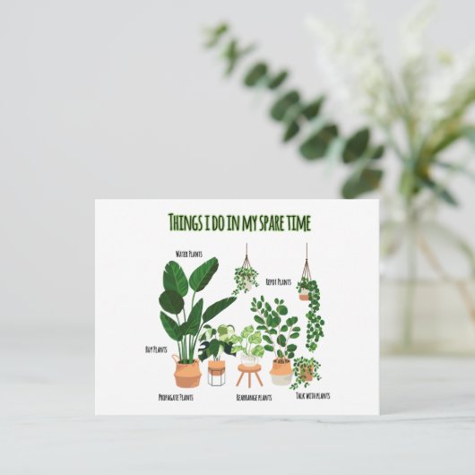 Carte Postale Les Choses Que Je Fais Dans Mon Temps De Rechange (Debout devant)